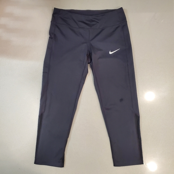 Nike Dri-Fit Women's Running Crop Tights Black - Picture 3 of 10